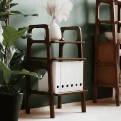 Aria, Ahşap Kitaplık Ve Pikap Standı, Ceviz Renk