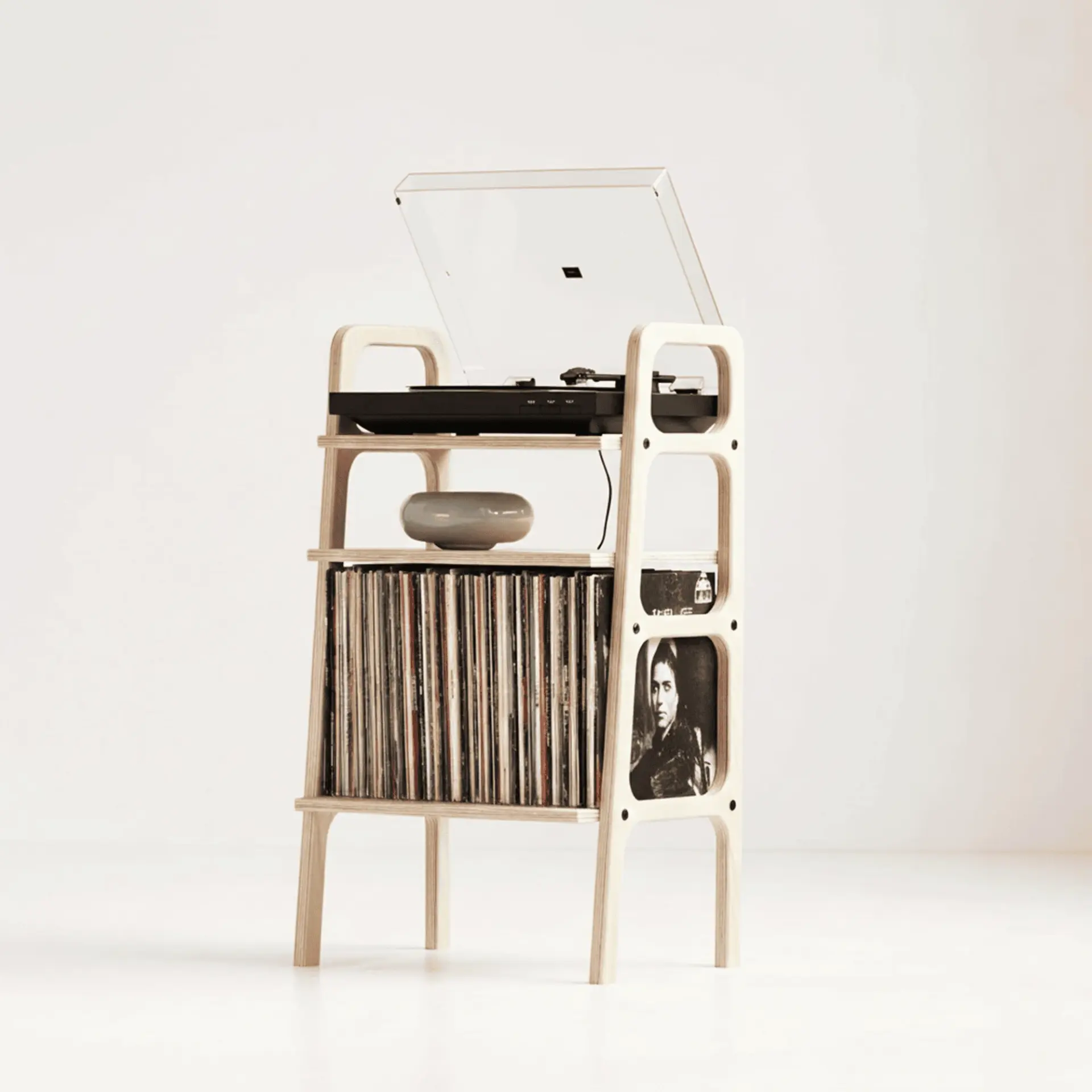 Aria, Ahşap Kitaplık Ve Pikap Standı, Natural Renk