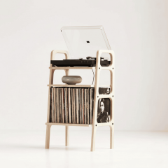 Aria, Ahşap Kitaplık Ve Pikap Standı, Natural Renk