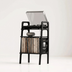 Aria, Ahşap Kitaplık Ve Pikap Standı, Siyah Renk