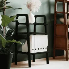 Aria, Ahşap Kitaplık Ve Pikap Standı, Siyah Renk