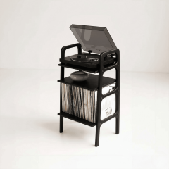 Aria, Ahşap Kitaplık Ve Pikap Standı, Siyah Renk