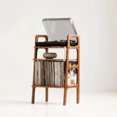 Aria, Ahşap Kitaplık Ve Pikap Standı, Tik Renk