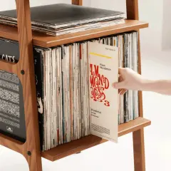 Aria, Ahşap Kitaplık Ve Pikap Standı, Tik Renk