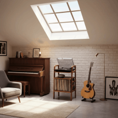 Aria, Ahşap Kitaplık Ve Pikap Standı, Tik Renk