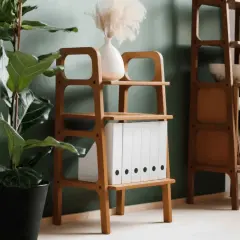 Aria, Ahşap Kitaplık Ve Pikap Standı, Tik Renk