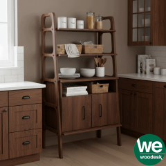 Alba, Ahşap, 140x75, Kitaplık ve Raf Ünitesi, Ceviz Renk