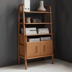 Alba, Ahşap, 140x75, Kitaplık ve Raf Ünitesi, Tik Renk