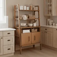 Alba, Ahşap, 140x75, Kitaplık ve Raf Ünitesi, Tik Renk