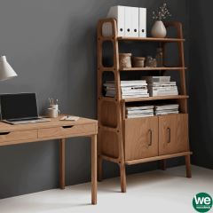 Alba, Ahşap, 140x75, Kitaplık ve Raf Ünitesi, Tik Renk