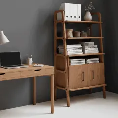 Alba, Ahşap, 140x75, Kitaplık ve Raf Ünitesi, Tik Renk