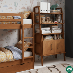 Alba, Ahşap, 140x75, Kitaplık ve Raf Ünitesi, Tik Renk