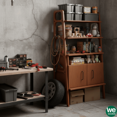 Alba, Ahşap, 140x75, Kitaplık ve Raf Ünitesi, Tik Renk