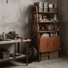 Alba, Ahşap, 140x75, Kitaplık ve Raf Ünitesi, Tik Renk