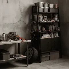 Alba, Ahşap, 140x75, Kitaplık ve Raf Ünitesi, Siyah Renk