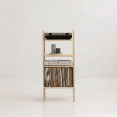 Vinilo, Ahşap, Kitaplık Ve Pikap Standı, Natural Renk