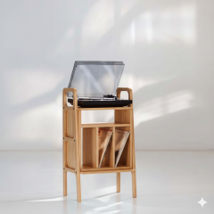 Lyric, Ahşap Kitaplık Ve Pikap Standı, Natural Renk