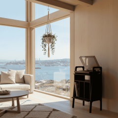 Lyric, Ahşap Kitaplık Ve Pikap Standı, Siyah Renk