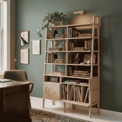 Pietra, Ahşap Kitaplık ve Raf Ünitesi, Natural Renk