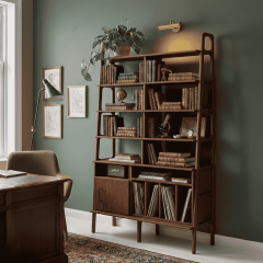 Pietra, Ahşap Kitaplık ve Raf Ünitesi, Ceviz Renk