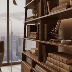 Pietra, Ahşap Kitaplık ve Raf Ünitesi, Ceviz Renk