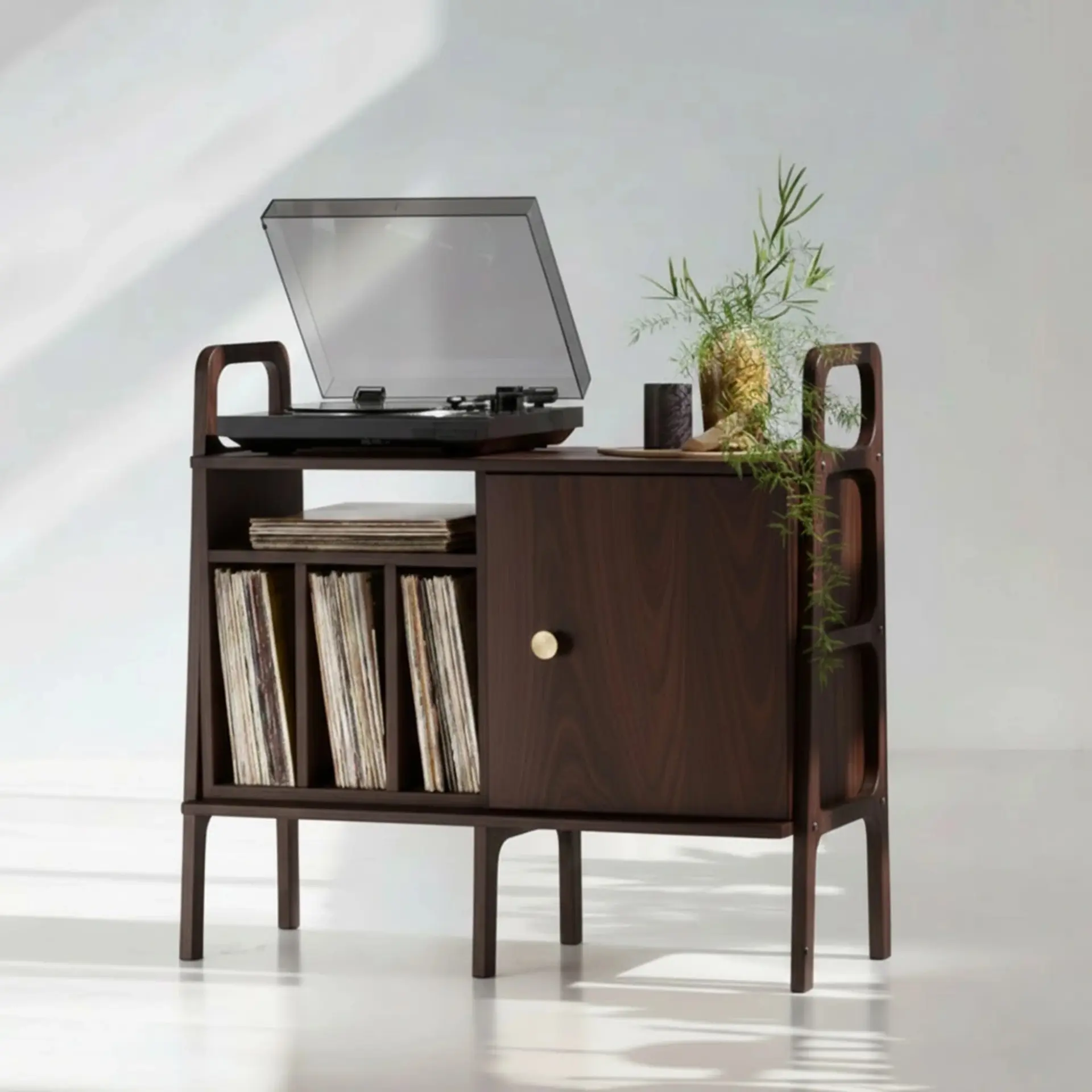 Black, Ahşap, 100x90, Dolap Ve Pikap Standı, Ceviz Renk