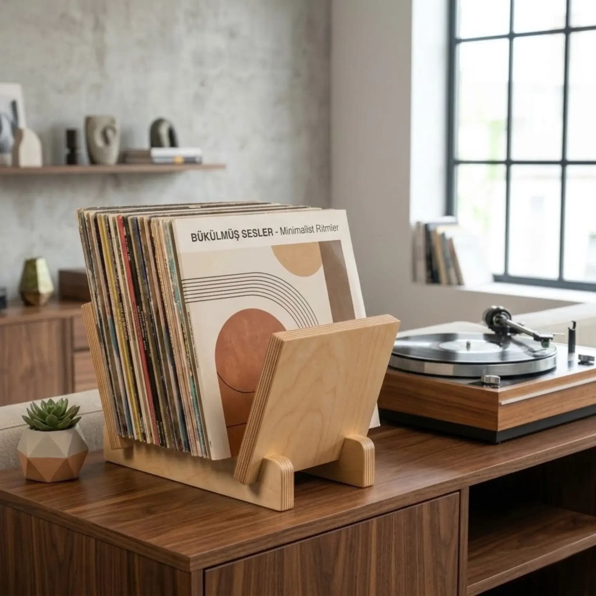 Vintra, Plak, Dergi, Gazete, Kitap İçin Modüler Raf, Natural Renk