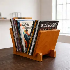 Vintra, Plak, Dergi, Gazete, Kitap İçin Modüler Raf, Tik Renk