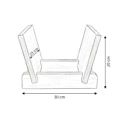 Vintra, Plak, Dergi, Gazete, Kitap İçin Modüler Raf, Ceviz Renk
