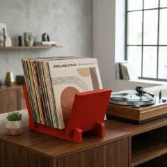 Vintra, Plak, Dergi, Gazete, Kitap İçin Modüler Raf, Kırmızı Renk