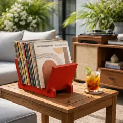 Vintra, Plak, Dergi, Gazete, Kitap İçin Modüler Raf, Kırmızı Renk