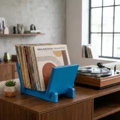 Vintra, Plak, Dergi, Gazete, Kitap İçin Modüler Raf, Mavi Renk