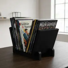 Vintra, Plak, Dergi, Gazete, Kitap İçin Modüler Raf, Siyah Renk
