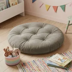 Velora 100x100 cm Yer Minderi, Çok Amaçlı Kullanım, Gri