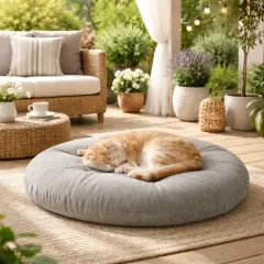 Velora 100x100 cm Yer Minderi, Çok Amaçlı Kullanım, Gri