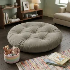 Velora 100x100 cm Yer Minderi, Çok Amaçlı Kullanım, Gri