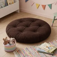 Velora 100x100 cm Yer Minderi, Çok Amaçlı Kullanım, Kahverengi