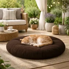 Velora 100x100 cm Yer Minderi, Çok Amaçlı Kullanım, Kahverengi