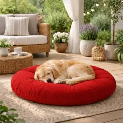 Velora 100x100 cm Yer Minderi, Çok Amaçlı Kullanım, Kırmızı