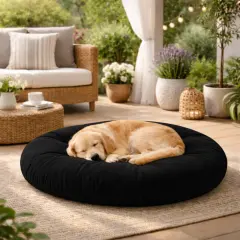 Velora 100x100 cm Yer Minderi, Çok Amaçlı Kullanım, Siyah