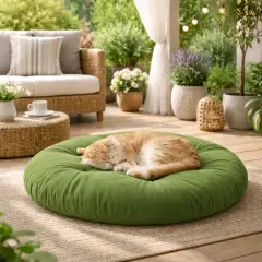 Velora 100x100 cm Yer Minderi, Çok Amaçlı Kullanım, Yeşil